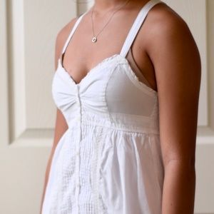 White Cross Back Swimsuit Coverup Dress